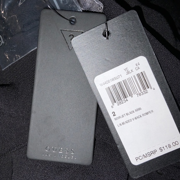 Guess - Beaded V-Back Romper - Picture 7 of 7